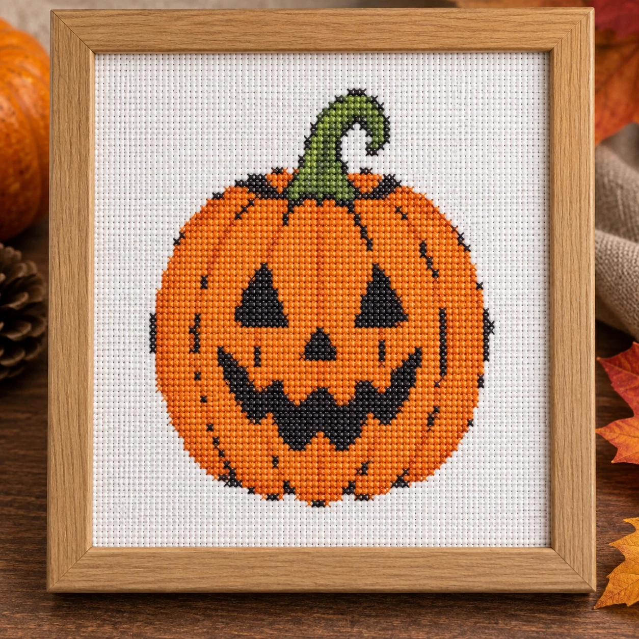 Citrouille d'Halloween — Grille point de croix gratuite 2026